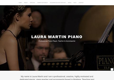 Laura Martin Piano WordPress Design